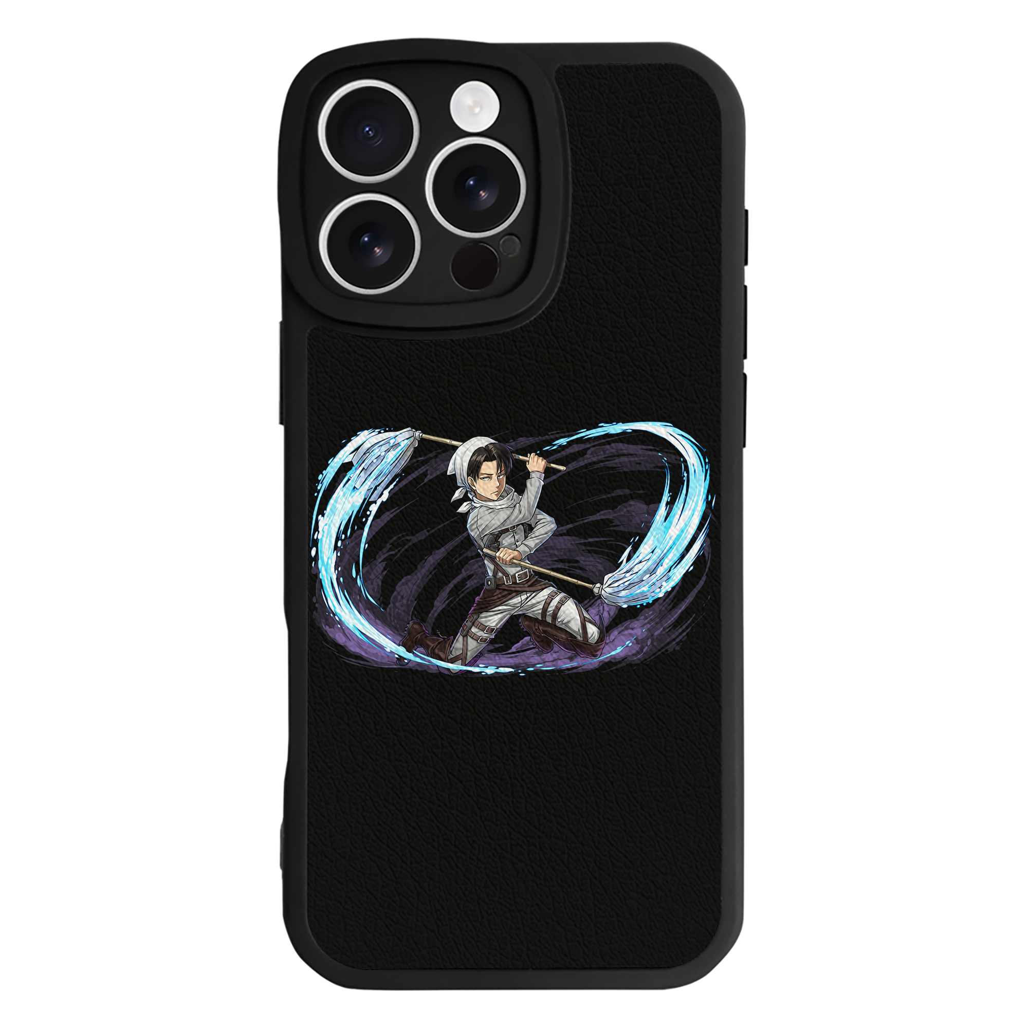 （画像用） 進撃の巨人 リヴァイ·アッカーマン Attack on Titan Levi Ackerman 【iPhone 16シリーズ対応】シリコンスマホケース（レザー調） 材質：シリコン